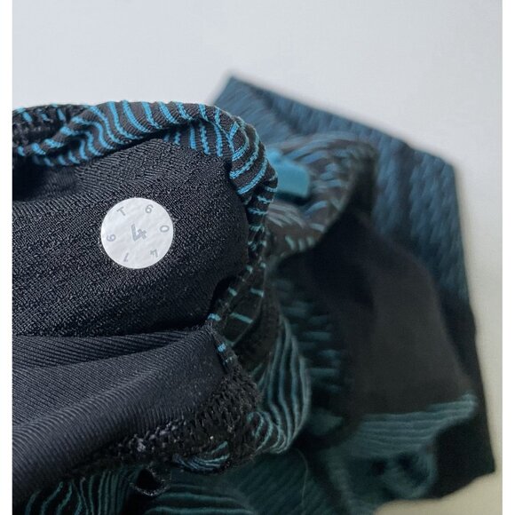 Lululemon Outrun 17" Crop Leggings Score Jacquard Black Indian Ocean / Black S 4 - Picture 5 of 9